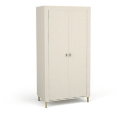Arte Mossa Elegant Hinged Door Wardrobe In Cashmere & Oak - W970mm X H1930mm X D560mm - thumbnail 1