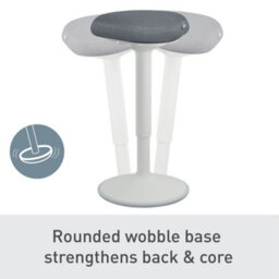 Leitz Ergo Active Standing Stool Chair Posture Comfort Seat Adjustable Furniture In Light Grey - thumbnail 6