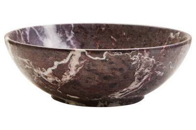 Orsina Marmore Red And White Veined Marble Bowl - image 1