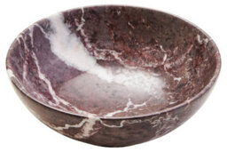 Orsina Marmore Red And White Veined Marble Bowl - thumbnail 2