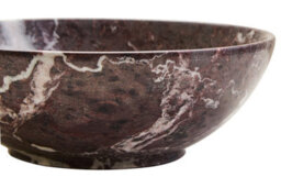 Orsina Marmore Red And White Veined Marble Bowl - thumbnail 4