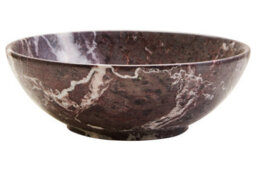 Orsina Marmore Red And White Veined Marble Bowl - thumbnail 1