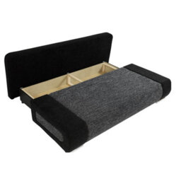 Emma M Corduroy Sofa Bed With Sleeping Function Mdf Frame Hr Foam Storage Compartment 200 X 92 X 77 Cm Cream - thumbnail 6