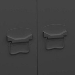 Berkfield Industrial Wardrobe Black 90X50X180 Cm Metal - thumbnail 9
