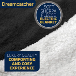 Dreamcatcher Sherpa Fleece Electric Heated Throw Over Blanket Double Polyester 160Cm X 120Cm Black - thumbnail 6