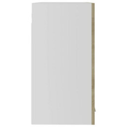Berkfield Hanging Glass Cabinet Sonoma Oak  60X31X60 Cm Engineered Wood - thumbnail 7