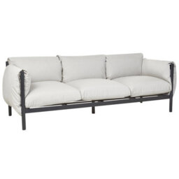 Beliani Garden Sofa 3 Seater Esperia Metal Grey - thumbnail 4