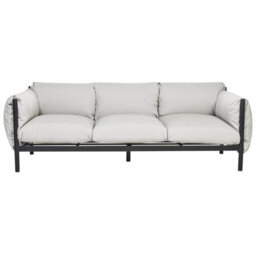 Beliani Garden Sofa 3 Seater Esperia Metal Grey - thumbnail 1