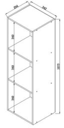 Vcm Wood Stand Shelf Decoration Books Mendas 3 - thumbnail 5
