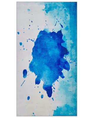 Beliani Area Rug - Paint-Splatter Abstract Multicolour, Low Pile Polyester, 80 X 150 Cm - image 1