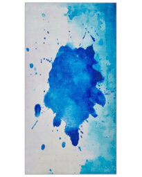 Beliani Area Rug - Paint-Splatter Abstract Multicolour, Low Pile Polyester, 80 X 150 Cm - thumbnail 1
