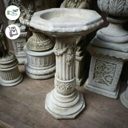 Spa Georgian Style Elegant Stone Cast Birdbath Ba34 - thumbnail 3