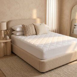 Premium 30Cm Quilted Mattress Protector Cover Deep Pocket Fitted Sheet Microfibre Foam Filled Mattress Topper, Soft, Durable & Eas