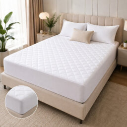 Premium 30Cm Quilted Mattress Protector Cover Deep Pocket Fitted Sheet Microfibre Foam Filled Mattress Topper, Soft, Durable & Eas - thumbnail 8