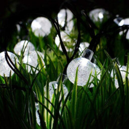 The Magic Toy Shop Solar Crystal Ball String Lights With 30 White Leds Outdoor Garden Fairy Lamp - thumbnail 6