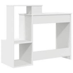 Berkfield Modern White Computer Desk White Chipboard Standard Storage - thumbnail 8
