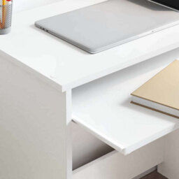 Berkfield Modern White Computer Desk White Chipboard Standard Storage - thumbnail 4