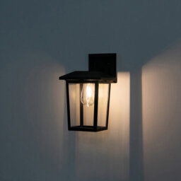 Black Solar-Powered Integrated Led Outdoor Wall Light - thumbnail 1