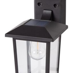 Black Solar-Powered Integrated Led Outdoor Wall Light - thumbnail 4