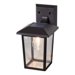 Black Solar-Powered Integrated Led Outdoor Wall Light - thumbnail 2