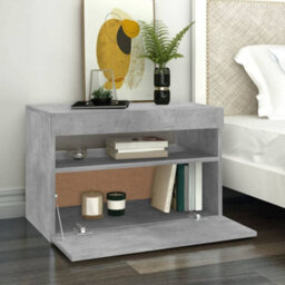 Vidaxl Tv Cabinet With Led Lights Concrete Grey 60X35X40 Cm - thumbnail 8