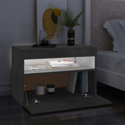 Vidaxl Tv Cabinet With Led Lights Concrete Grey 60X35X40 Cm - thumbnail 4