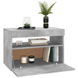 Vidaxl Tv Cabinet With Led Lights Concrete Grey 60X35X40 Cm - thumbnail 9
