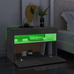 Vidaxl Tv Cabinet With Led Lights Concrete Grey 60X35X40 Cm - thumbnail 6