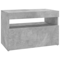 Vidaxl Tv Cabinet With Led Lights Concrete Grey 60X35X40 Cm - thumbnail 3
