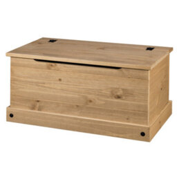 Mews Corona Storage Chest Blanket Box Toy Chest Ottoman Mexican Solid Pine - thumbnail 4