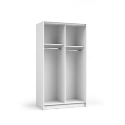Arte Crisp White Sliding Door Wardrobe 100Cm - Mirrored, Minimalist Storage For Bright, Clutter-Free Bedrooms - thumbnail 3