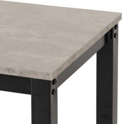Seconique Athens Breakfast Bar Set Concrete Effect With Black Metal Legs - thumbnail 6