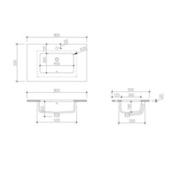 Plum&clay Beckett Dark Grey Floor Standing Traditional Bathroom Vanity Unit With White Worktop & Ceramic Basin (W)800mm (H)850mm - thumbnail 7