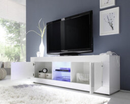 FurniComp LTD Furnicomp Selene Large 2 Door White Gloss Tv Unit - thumbnail 2