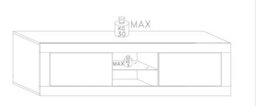 FurniComp LTD Furnicomp Selene Large 2 Door White Gloss Tv Unit - thumbnail 7