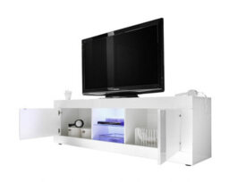 FurniComp LTD Furnicomp Selene Large 2 Door White Gloss Tv Unit - thumbnail 5