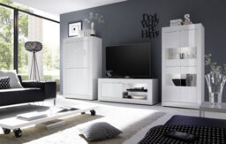 FurniComp LTD Furnicomp Selene Large 2 Door White Gloss Tv Unit - thumbnail 9