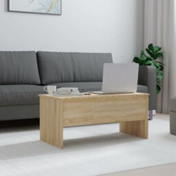 Berkfield Coffee Table Sonoma Oak 102X50.5X46.5 Cm Engineered Wood - thumbnail 3