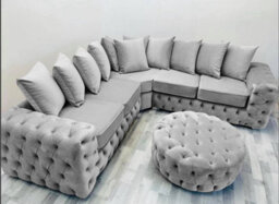Stratus Interiors Ashley Corner Sofa Chesterfield Scatter Back - Scatter Back (Smaller) - Doorstep Delivery Only No Assembly - 3 And 2 Seater Set - thumbnail 2