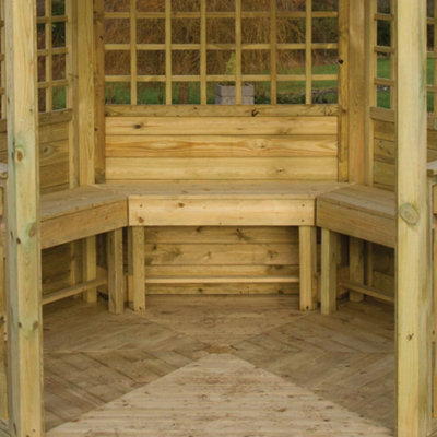 Set Of 3 Wooden Gazebo Garden Benches For Zest Tatton Moreton & Clifton By Zest Outdoor Living - image 1