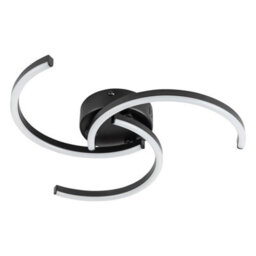 First Choice Lighting Curve - Black Led Flush Ceiling Light - thumbnail 5