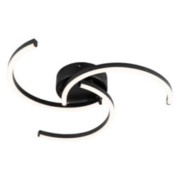 First Choice Lighting Curve - Black Led Flush Ceiling Light - thumbnail 4