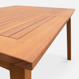 Sweeek - 8-Seater Extendable Wooden Garden Table Set With Chairs Natural 240X100X75 Cm - Almeria - thumbnail 5