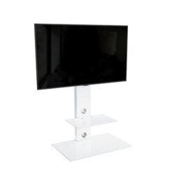 "Avf Lesina 70Cm Pedestal Tv Stand, For Tvs 32-65"" - Satin White" - thumbnail 6