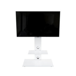 "Avf Lesina 70Cm Pedestal Tv Stand, For Tvs 32-65"" - Satin White" - thumbnail 4