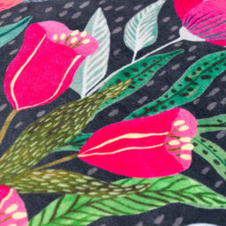 Wylder Wild Garden Posies Velvet Piped Feather Rich Cushion - thumbnail 4