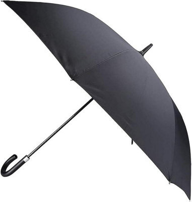Mantraraj Large Stick Umbrella Folded Handle Windproof Umbrella For Men Women Black Travel Umbrella - image 1