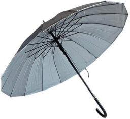 Mantraraj Large Stick Umbrella Folded Handle Windproof Umbrella For Men Women Black Travel Umbrella - thumbnail 2