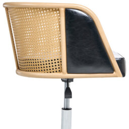 Beliani Desk Chair Elkhart Faux Leather Black - thumbnail 5