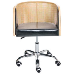 Beliani Desk Chair Elkhart Faux Leather Black - thumbnail 4
